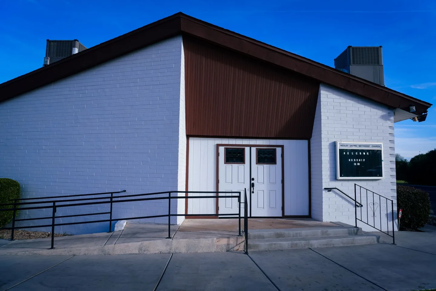 A ramp at the entrance to a home